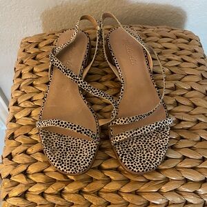 Madewell Spotted Tan and Black Sandals